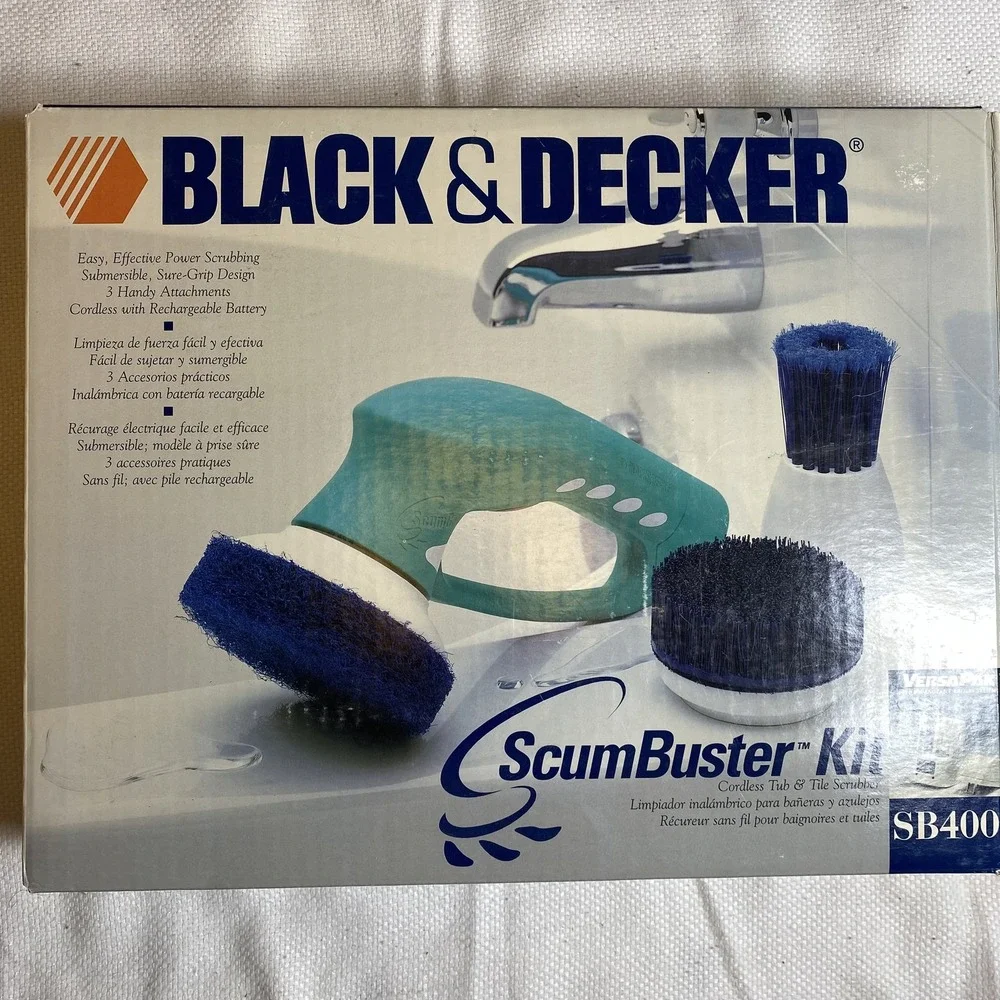 Black & Decker ScumBuster SB400 Cordless Tub Tile Scrubber VersaPak Battery Kit